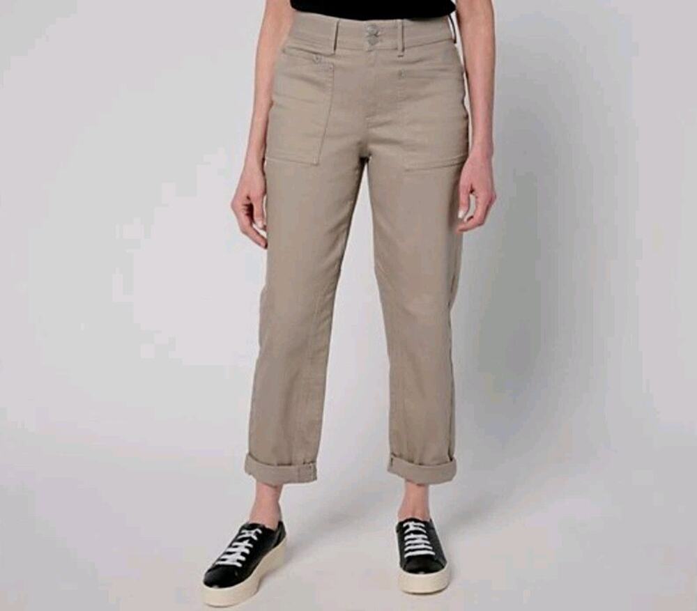 Logo Lori Goldstein Size 14 Roasted Cashew Straight Leg Ankle Jean A683884 NWOT